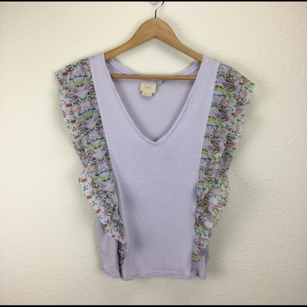 Flirty ruffle sleeve top